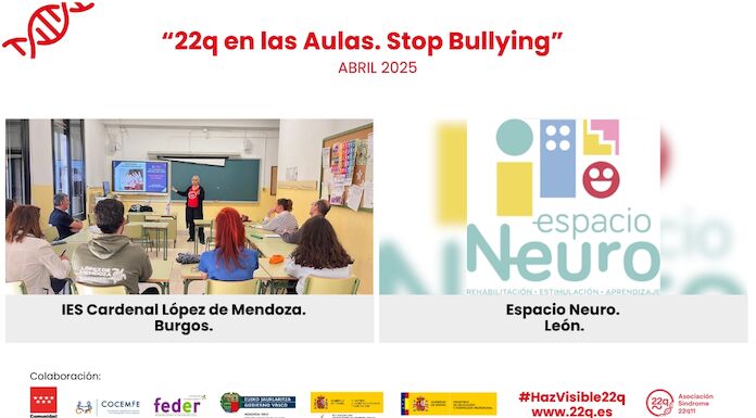 22q en las Aulas Stop Bullying en abril