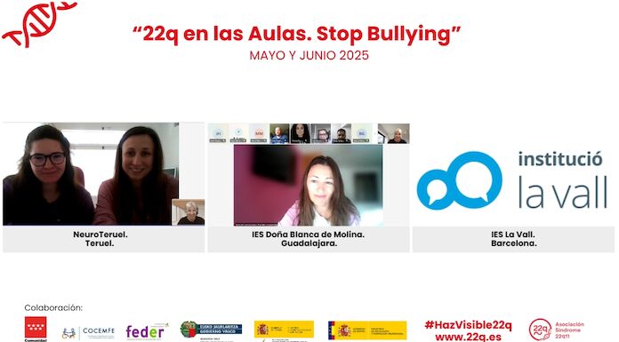  22q en las Aulas Stop Bullying en Mayo y Junio