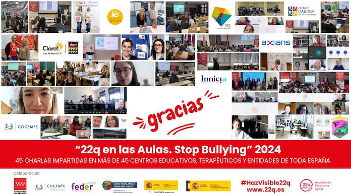 22q en las Aulas Stop Bullying ms de 50 charlas para fomentar la sensibilizacin y la inclusin en centros educativos de toda Espaa