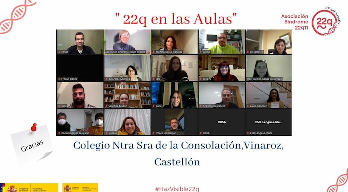 En 2022 vuelve el proyecto 22q en las Aulas