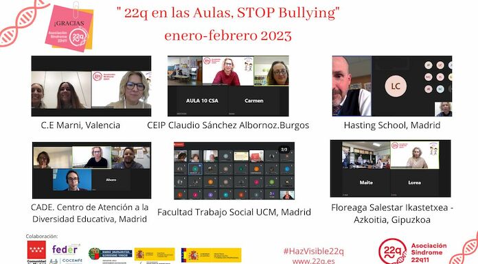 22q en las Aulas STOP Bullying en Enero y Febrero 2023