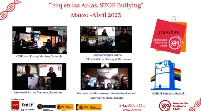 22q en las Aulas STOP Bullying en Marzo y Abril 2023