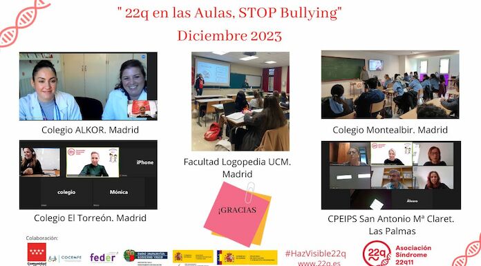 22q en las Aulas STOP Bullying en Diciembre 2023