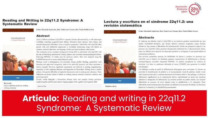 Nueva publicacin cientfica sobre el Sndrome 22q11